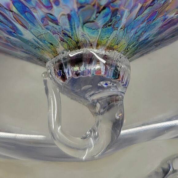 VTG Metallic Enamel Handblown Art Glass Ornament Friendship Ball Holiday Decor - Picture 2 of 13